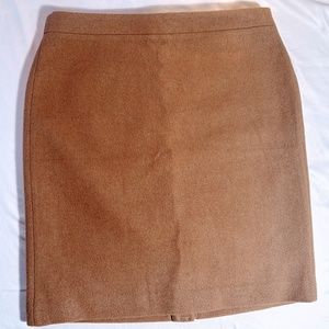 J. Crew Mercantile Double Surge Wool blend Pencil Skirt Size 12 Tan/Camel NWT